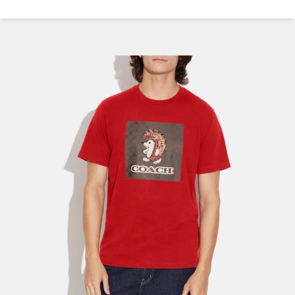 Coach Shirts Coach Tshirt Signature Creatures T Shirt Cotton Red